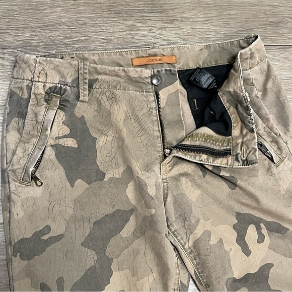 Joe’s Dayna Camouflage Relaxed Slouch Boyfriend Fit Trousers Sz 26 Green. - Picture 6 of 9